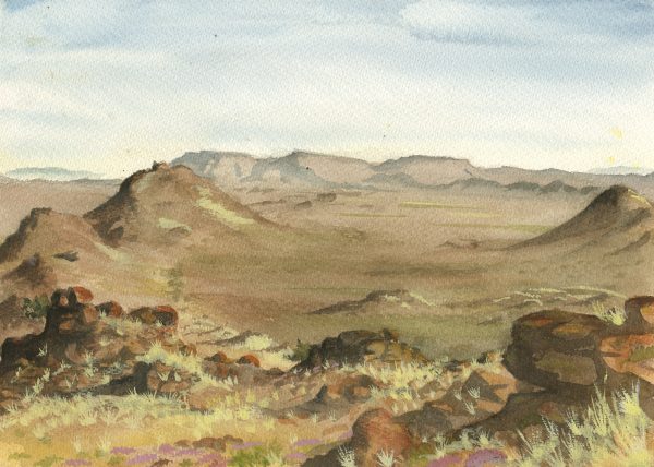 Black Eagle Koppie leading to Horseshoe Mountains, Victoria West