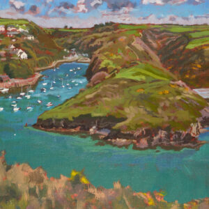 oil painting of Solva Harbour in summer by RAG Davies