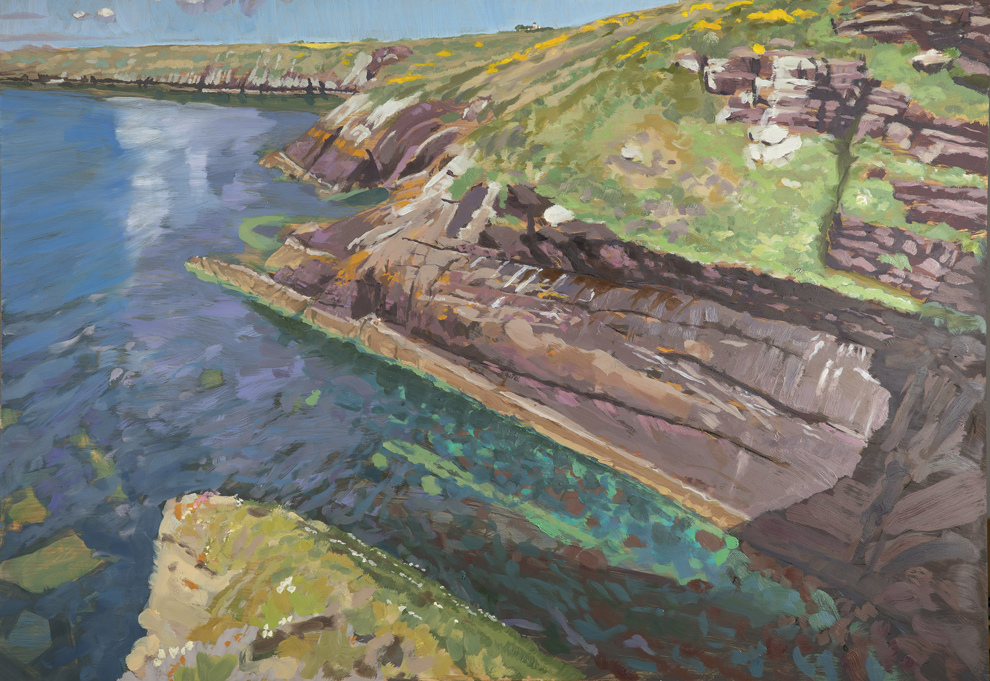 oil painting of Caerbwdi near St Davids by RAG Davies