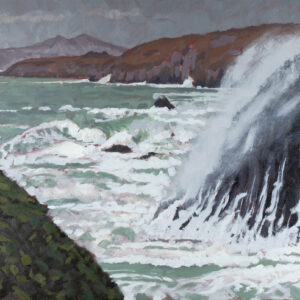 oil painting of Storm Denis by Rob Davies
